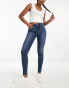 Vero Moda high rise skinny jeans in medium blue