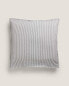 Striped cotton pillowcase