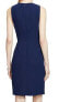 Lauren Ralph Lauren Women's 5137 Scoop Neck Sleeveless Crepe Dress Navy 8