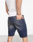 ASOS DESIGN slim mid length denim shorts in y2k wash