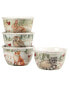 Winter's Walk 4 Piece Ice Cream Bowl Set