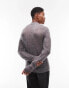 Topman – Transparenter Rollkragenpullover in Grau