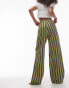 Topshop stripe linen trouser in multi