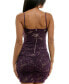 Juniors' Glitter-Lace Bodycon Dress