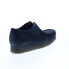 Clarks Wallabee 26168854 Mens Blue Suede Oxfords & Lace Ups Casual Shoes