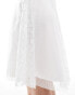 Reclaimed Vintage western babydoll smock dress in white