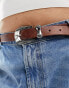 ASOS DESIGN Curve waist and hip jeans western belt in tan