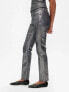 High Rise Metallic '90s Straight Jeans