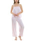 Women's 2-Pc. Satin Lace-Trim Pajamas Set