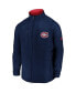 Men's Navy Montreal Canadiens Authentic Pro Locker Room Rink Raglan Full-Zip Jacket