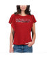 Women's Red Washington Nationals Crowd Wave T-shirt