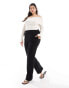 Only Curve wide leg trousers in black