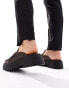 ASOS DESIGN chunky mule loafers in brown