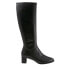 Trotters Kacee T1956-001 Womens Black Wide Leather Zipper Knee High Boots 6