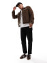 New Look cord trucker jacket in dark brown