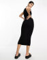 ASOS DESIGN sculpted knitted sleeveless maxi dress in black