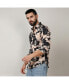 Men's Beige & Black Paint Strokes Shirt