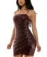 Juniors' Sequin Sleeveless Bodycon Dress