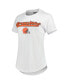 Women's White, Charcoal Cleveland Browns Sonata T-shirt and Leggings Sleep Set