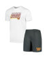 Комплект пижамы Concepts Sport Charcoal, White Washington Commanders Downfield T-shirt and Shorts Sleep Set