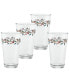 Nutcracker Holly Tapered Cooler Glasses, Set of 4