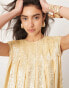 ASOS EDITION embellished allover sequin pleat trapeze mini dress in cream