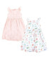 Toddler Girls Cotton Dresses, Pastel Sea