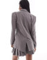 COLLUSION tie front blazer co-ord in grey