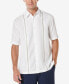 Men's Pick Stitch Panel Short Sleeve Button-Down Shirt