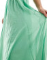 ASOS DESIGN maxi skirt with godet detail in green