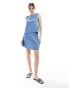 Vero Moda tie side top co-ord in medium blue chambray