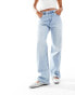 Stradivarius STR straight leg jean in light wash blue