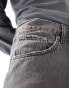 Weekday Sculpture loose fit baggy jeans with seam detail in clay grey