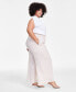 Trendy Plus Size Pull-On Wide-Leg Pants, Created for Macy's