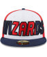 Men's White, Navy Washington Wizards Back Half 9FIFTY Fitted Hat