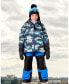 Toddler Boys Two Piece Snowsuit Printed Bears And Royal Blue - Toddler|Child