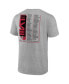 Men's Heather Gray San Francisco 49ers 2023 NFC Champions Two-Sided Roster Big and Tall T-shirt