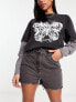 Reclaimed Vintage denim mom shorts in washed black