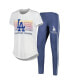 Женская пижама Concepts Sport womens Charcoal, White Los Angeles Dodgers Sonata T-shirt and Leggings Sleep Set