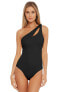 Becca by Rebecca Virtue 293730 Sadie Asymmetrical One Piece Swimsuit, Small