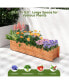 Raised Garden Bed Wood Rectangular Planter Box with 2 Drainage Holes