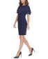 Petite Chiffon-Sleeve Sheath Dress