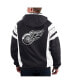 Men's x NHL Black Ice Black, White Detroit Red Wings Home Team Half-Zip Pullover Hoodie Jacket