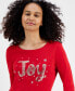 Women's Joy Shine Long-Sleeve Top, Created for Macy's