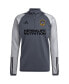 Men's Gray LA Galaxy 2023 On-Field AEROREADY Quarter-Zip Training Top