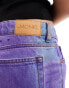 Monki Imoo low waisted wide fit jeans in rainbow colour wash