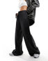 New Look satin wide leg trouser in black