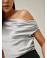 Women's Boat Neck Silk Top