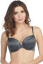 Le Mystere Women's 186952 T-Shirt Bra Metallic Graphite Underwear Size 36 D