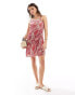 JDY cami mini dress in pink paisley print